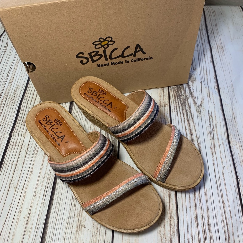 3x$35🖤 NIB Sbicca canyon slip on wedge sandals